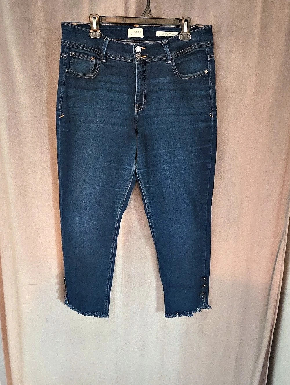 Angels Forever Young Blue Ankle-Cropped Jeans Size 14